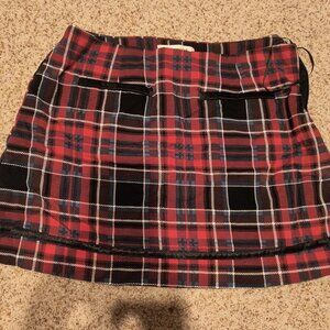 Francescas Red Plaid Skirt-Size Medium, Brand new no tags